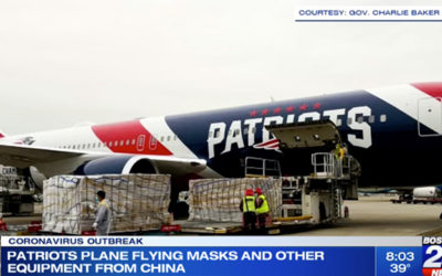 新闻 | 爱国者队飞机从中国为麻州医护人员运输120万枚N95口罩！