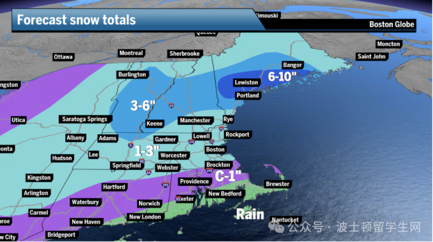 平安夜前一场雪：波士顿周二起迎降雪，影响或延续至周三早高峰